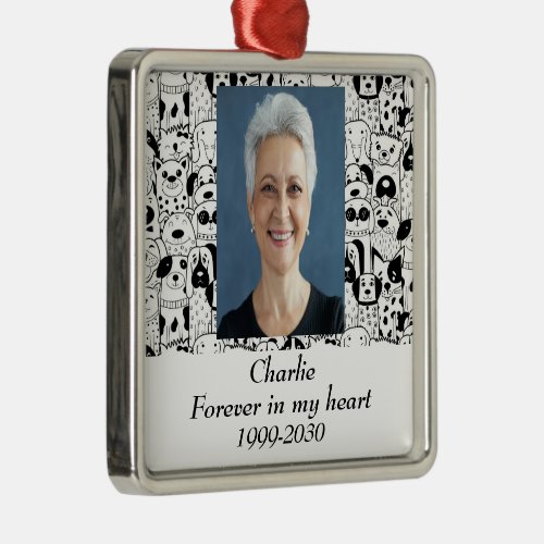 Custom Photo Memorial Keepsake Forever in my Heart Metal Ornament