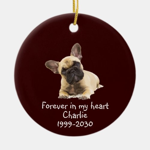 Custom Photo Memorial Keepsake Pet Dog Ceramic Orn Ceramic Ornament