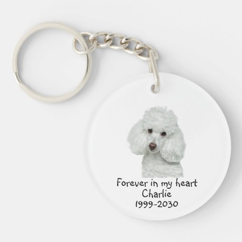 Custom Photo Memorial Keepsake Pet Dog  Keychain
