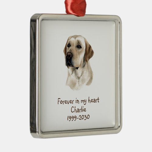 Custom Photo Memorial Keepsake Pet Dog  Metal Ornament