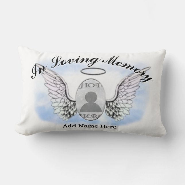 Custom Photo Memorial Lumbar Pillow (Front)