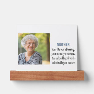 Custom Photo Memorial Mother Picture Ledge