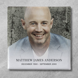 Custom Photo Memorial or Funeral Button