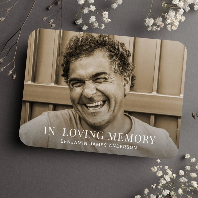 Custom Photo Memorial or Funeral Magnet (Photo Memorial Magnet)