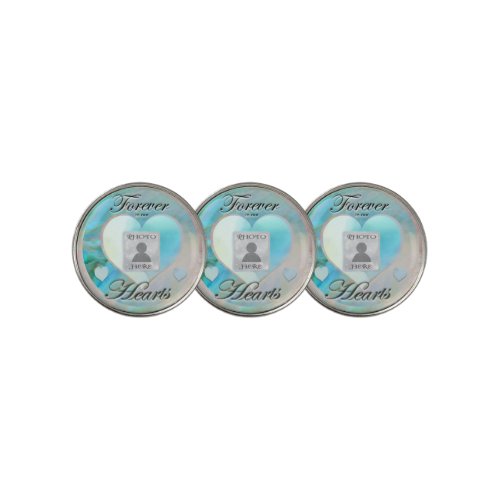 Custom Photo Memorial Oyster Pearl Colors Golf Ball Marker