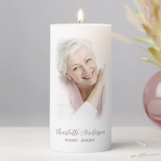 Custom Photo Memorial Pillar Candle