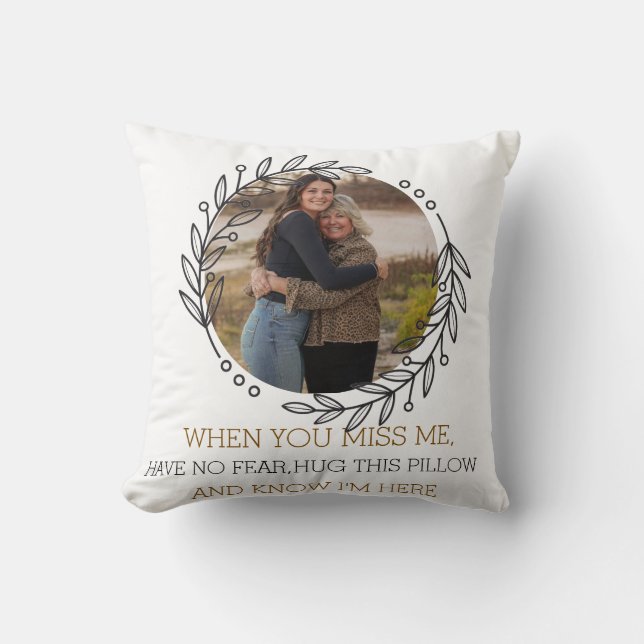 Custom Photo Memorial Pillow In Loving Memory (Front)