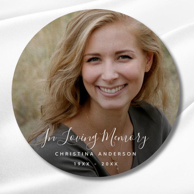 Custom Photo Memorial Remembrance Tribute Patch (Photo Memorial Badge)