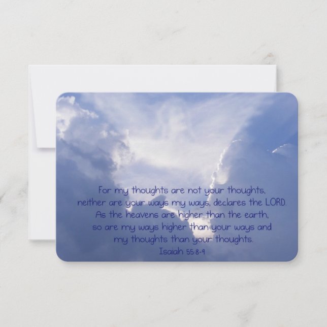 Custom Photo Memorial Service Invite Bible Verse (Front)