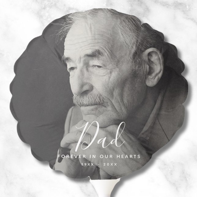 Custom Photo Memorial Tribute Funeral Balloon (Dad Photo Memorial Balloon)