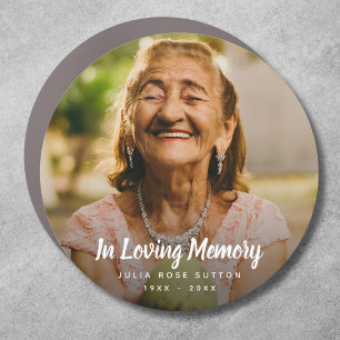 Custom Photo Memorial Tribute Funeral Death Car Magnet