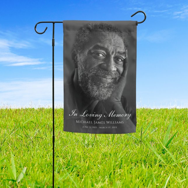 Custom Photo Memorial Tribute Remembrance Garden Flag (Photo Memorial Flag)