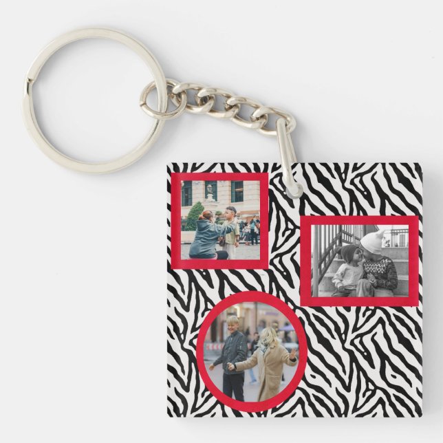Custom Photo Memories Acrylic Keychain (Front)
