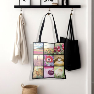Custom photo Memories in Motion Tote Bag
