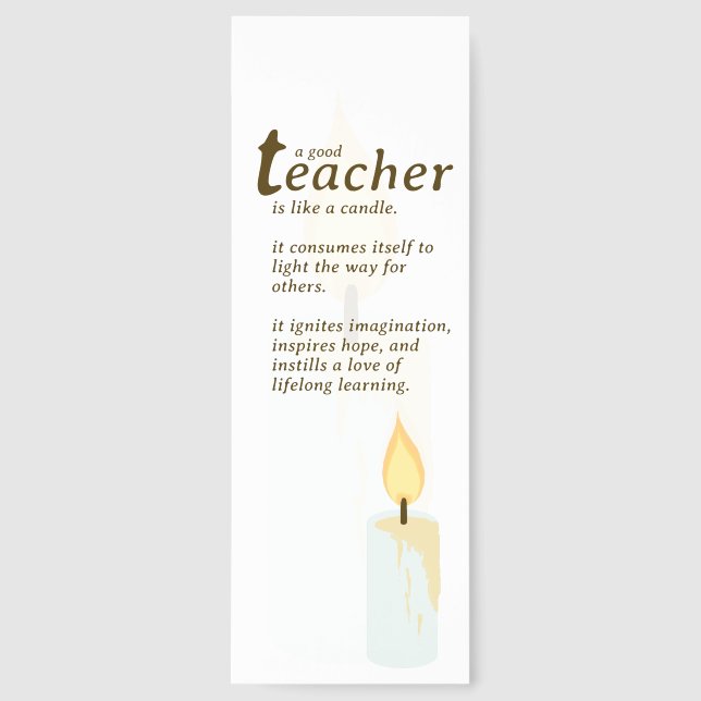 Custom Photo Memory Eternal Candle, Deep Bronze Bookmarks (Front)