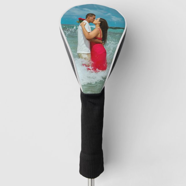 Custom Photo Memory Gift for Couples Golf Head Cover (Front)