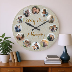 Custom Photo Memory Large Clock