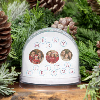 Custom Photo Merry Christmas Snow Globe