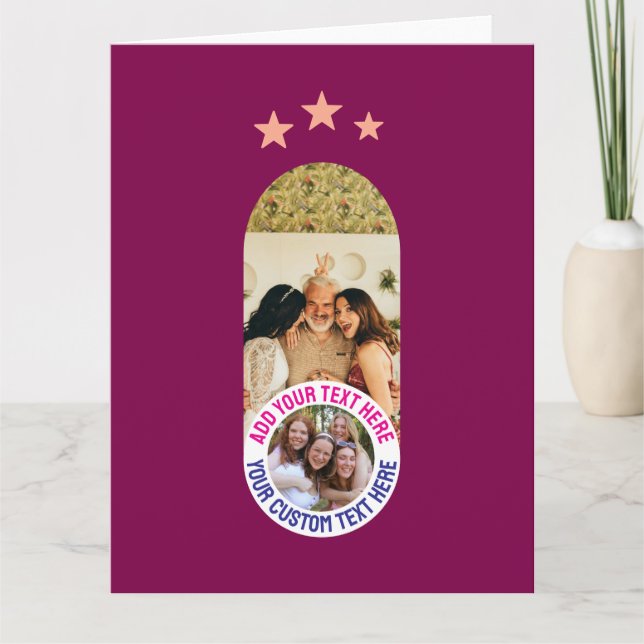 📸 Custom Photo & Message Card – Personalized Text (Front)