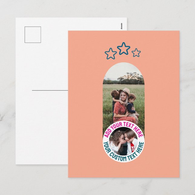 📸 Custom Photo & Message Card – Personalized Text (Front/Back)