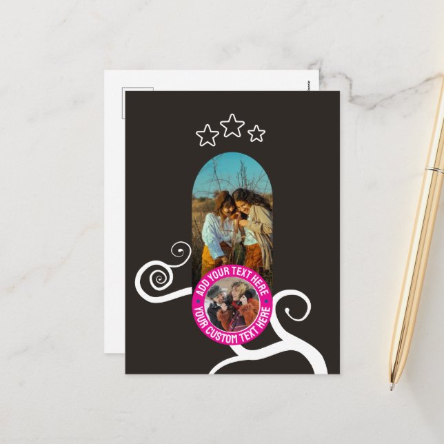 Custom Photo & Message Card – Personalized Text (Front/Back In Situ)