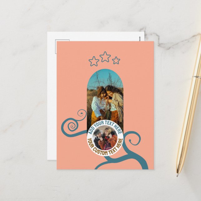 📸 Custom Photo & Message Card – Personalized Text (Front/Back In Situ)