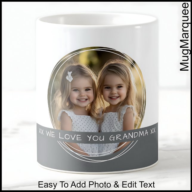 Custom Photo & Message White & Gray C19 Memory Coffee Mug (Creator Uploaded)