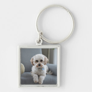 Custom Photo Metal Square Charm Keychain