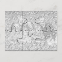 Custom Photo "Mock" Puzzle Post Card - 6 pieces