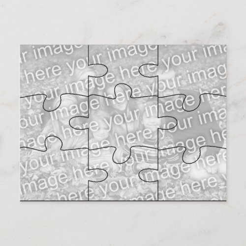 Custom Photo Mock Puzzle Post Card _ 9 pieces