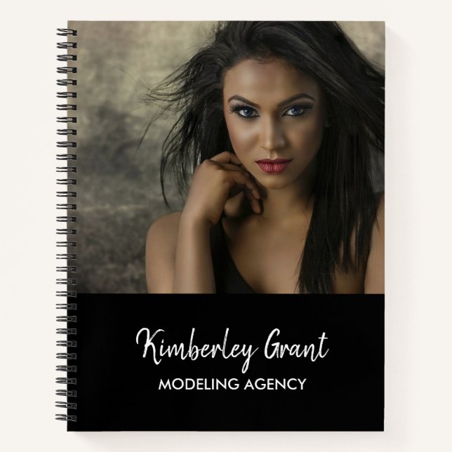 Custom photo modeling black notebook (Front)