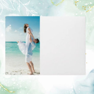 Custom Photo Modern Beach Wedding Envelope