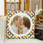 Custom Photo Modern Colorful Personalized Faux Canvas Print<br><div class="desc">Custom Photo Modern Colorful Personalized Canvas Art features a colorful modern geometric pattern with your favorite photo in the center. PHOTO TIP: center your photo prior to uploading to Zazzle. Designed by Evco Studio www.zazzle.com/store/evcostudio</div>
