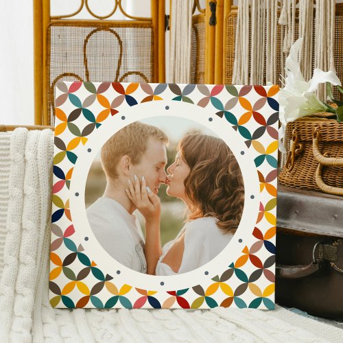 Custom Photo Modern Colorful Personalized Faux Canvas Print