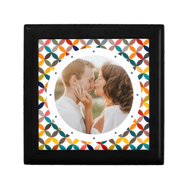 Custom Photo Modern Colorful Personalized Gift Box (Front)