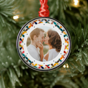 Custom Photo Modern Colorful Personalized Metal Ornament