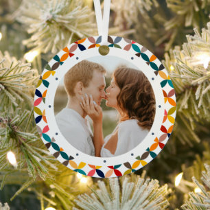 Custom Photo Modern Colorful Personalized Metal Ornament