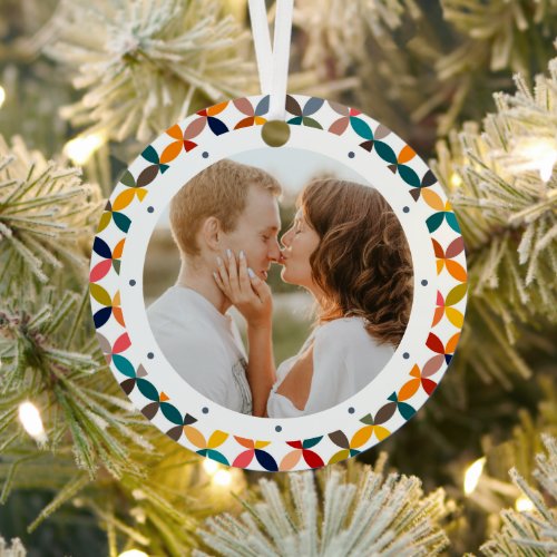 Custom Photo Modern Colorful Personalized Metal Ornament