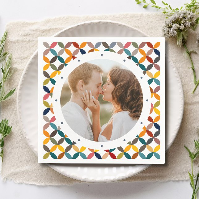 Custom Photo Modern Colorful Personalized Napkins (Creator Uploaded)