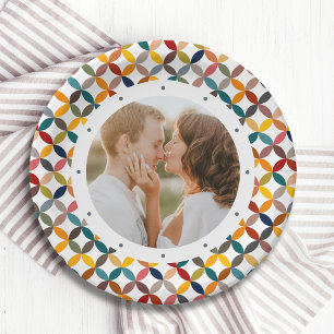 Custom Photo Modern Colorful Personalized Paper Plates