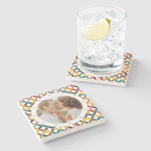 Custom Photo Modern Colorful Personalized Stone Coaster