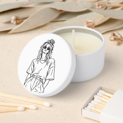 Custom Photo Modern Cool Elegant Create Your Own Mini Candle Favors