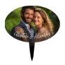 Custom Photo Modern Curve Script Cake Topper