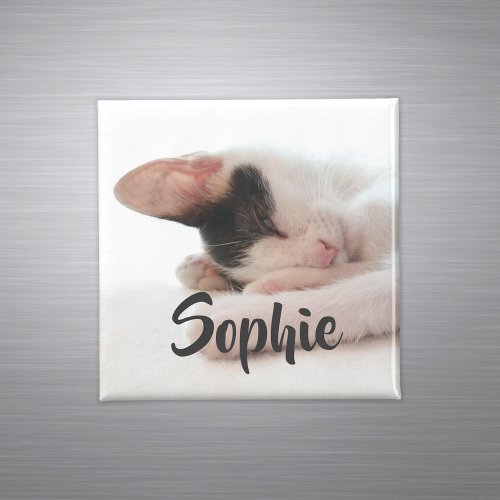 Custom Photo Modern Cute Personalized Family Pet Magnet