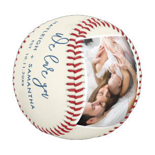 Custom Photo Modern Dad Keepsake Baseball
