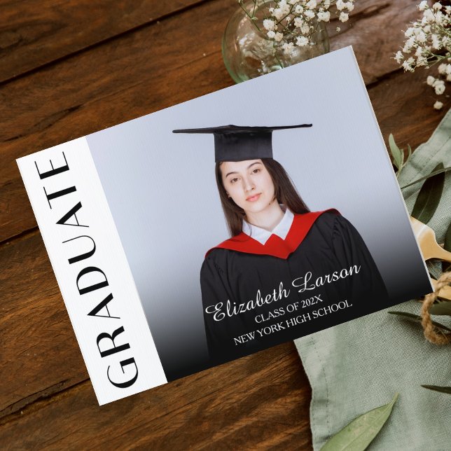 Custom Photo Modern Elegant Senior Graduation Part Sign (Creator Uploaded)