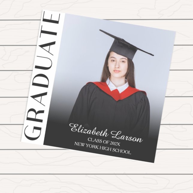Custom Photo Modern Elegant Senior Graduation Part Sticker (Creator Uploaded)