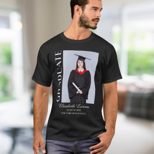 Custom Photo Modern Elegant Senior Graduation Part T-Shirt