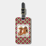 Custom Photo Modern ikat pattern Luggage Tag