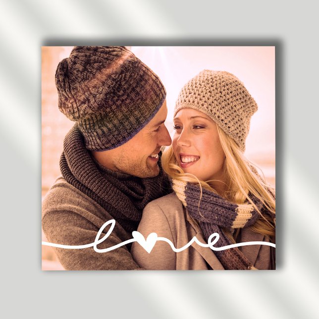 Custom Photo Modern Love  Acrylic Photo Tile (Stylishly Personalize with Your Custom Photo.)